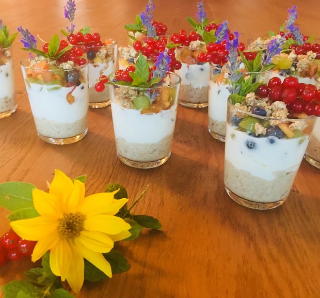 Süßes Fingerfood Dessert im Glas